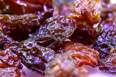 Dried berries from grapes in the increased scaleの写真素材