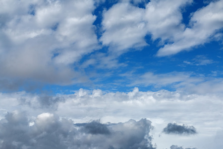 Clouds in the sky in the afternoon after a rain