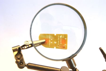 A lens with tongs to block objectsの写真素材