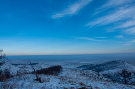 Evening in south of Siberiaの写真素材