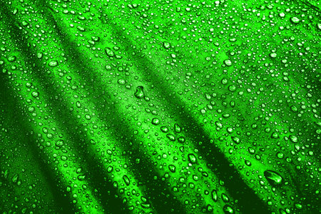 Water drops on the fabricの写真素材