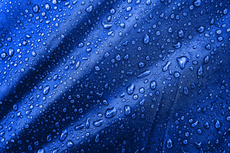 Water drops on the fabricの写真素材