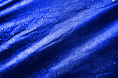 Water drops on the fabricの写真素材