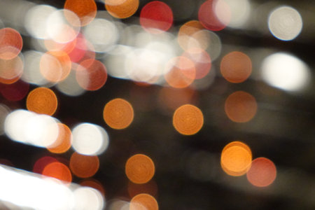 Bokeh in the night.の写真素材