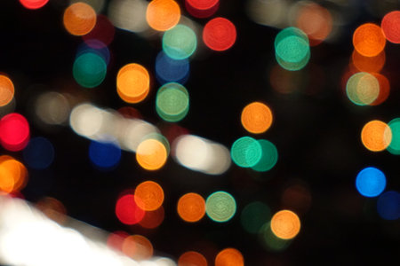 Bokeh in the night.の写真素材