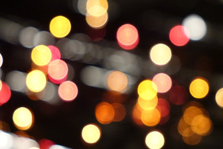 Bokeh in the night.の写真素材