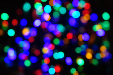 Bokeh in the night.の写真素材