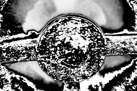 Abstract background. Monochrome texture. Image includes a effect the black and white tones.の写真素材