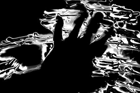 Abstract background. Monochrome texture. Image includes a effect the black and white tones.の写真素材