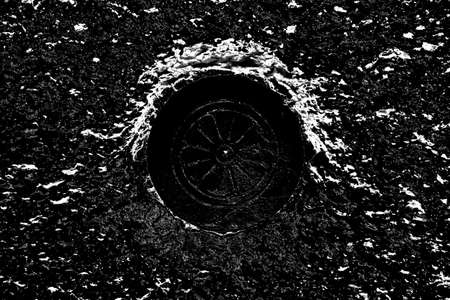 Abstract background. Monochrome texture. Image includes a effect the black and white tones.の写真素材
