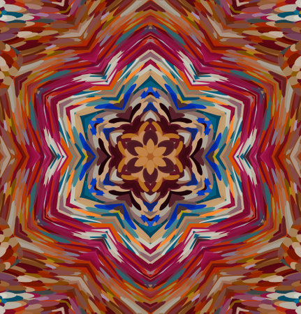 Abstract kaleidoscope background. Multicolor kaleidoscope texture.の写真素材