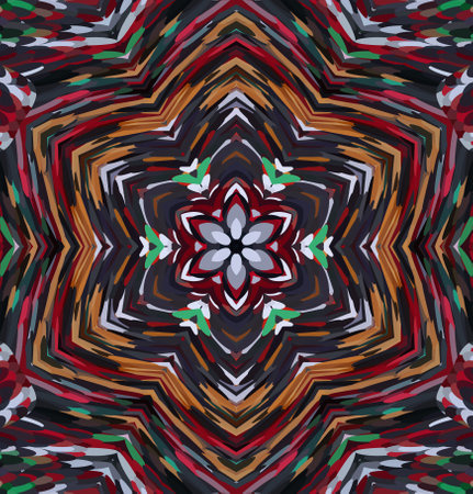 Abstract kaleidoscope background. Multicolor kaleidoscope texture.の写真素材