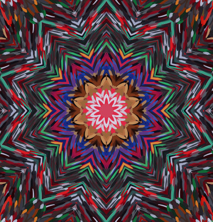 Abstract kaleidoscope background. Multicolor kaleidoscope texture.の写真素材