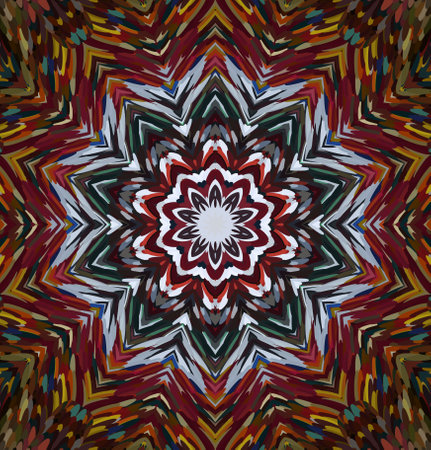 Abstract kaleidoscope background. Multicolor kaleidoscope texture.の写真素材