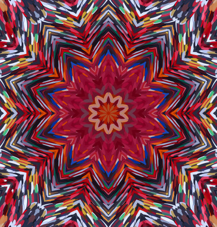 Abstract kaleidoscope background. Multicolor kaleidoscope texture.の写真素材