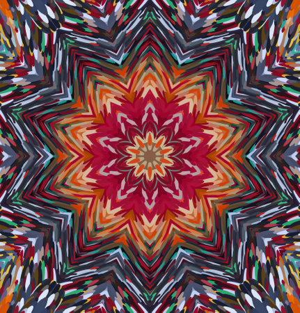 Abstract kaleidoscope background. Multicolor kaleidoscope texture.の写真素材