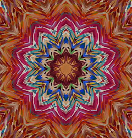 Abstract kaleidoscope background. Multicolor kaleidoscope texture.の写真素材