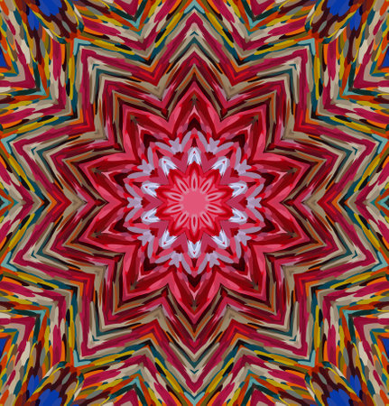 Abstract kaleidoscope background. Multicolor kaleidoscope texture.の写真素材