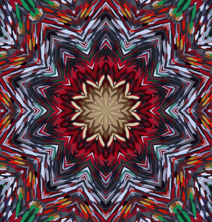 Abstract kaleidoscope background. Multicolor kaleidoscope texture.の写真素材