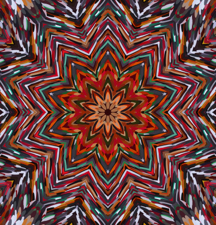 Abstract kaleidoscope background. Multicolor kaleidoscope texture.の写真素材