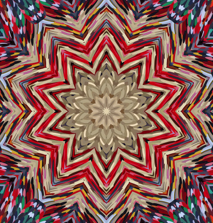 Abstract kaleidoscope background. Multicolor kaleidoscope texture.の写真素材