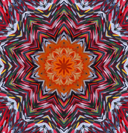 Abstract kaleidoscope background. Multicolor kaleidoscope texture.の写真素材