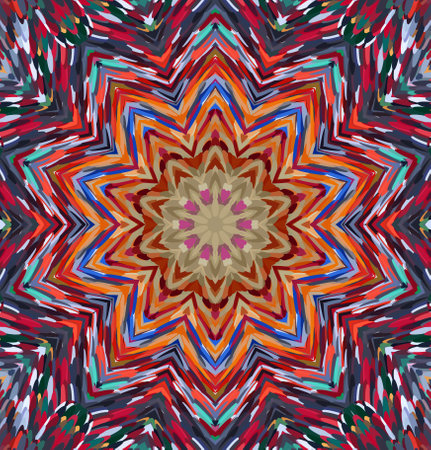 Abstract kaleidoscope background. Multicolor kaleidoscope texture.の写真素材