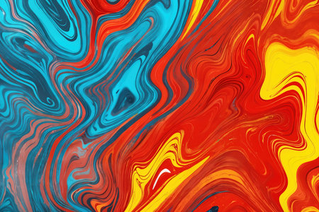 Liquid paint stains, fluid art abstract background. AI generativeの素材