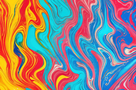 Liquid paint stains, fluid art abstract background. AI generativeの素材
