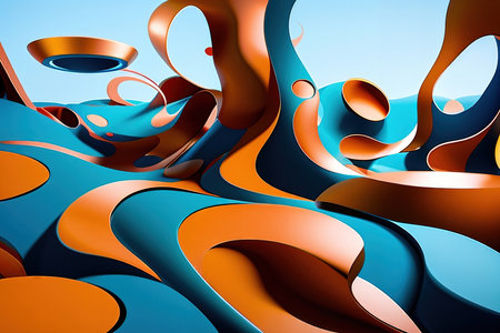 Modern abstract surrealist background.の素材