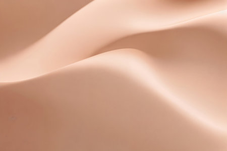 Abstract background smooth wave in peach fuzz tones. AI generated.の素材