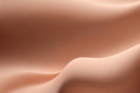 Abstract background smooth wave in peach fuzz tones. AI generated.の素材
