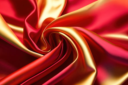 Abstract background, folds of silk fabric. AI generated.の素材