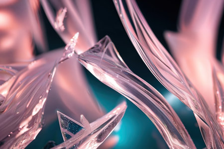 Colored ice abstract background. AI generated.の素材