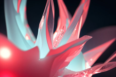 Colored ice abstract background. AI generated.の素材