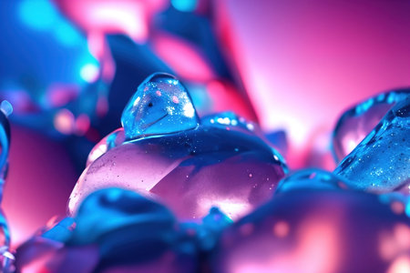 Colored ice abstract background. AI generated.の素材