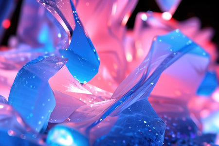 Colored ice abstract background. AI generated.の素材