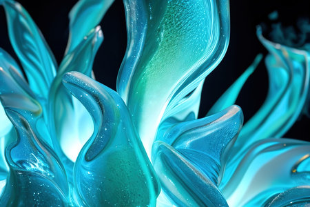 Colored ice abstract background. AI generated.の素材