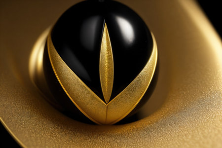 Abstract, black and golden background.の素材