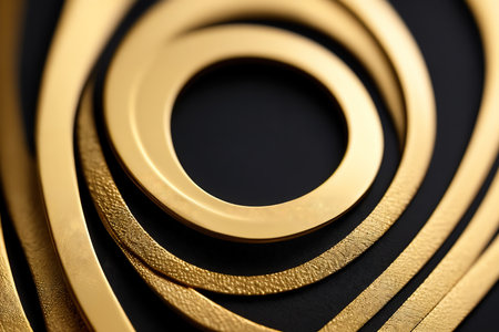 Abstract, black and golden background.の素材
