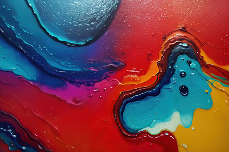 Abstract background, liquid oil colorful streaks.の素材
