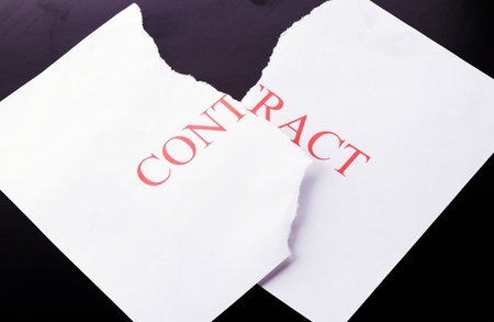 to terminate the contract - a symbol of failure in businessの写真素材