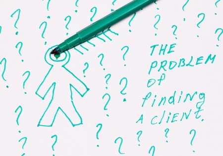  the problem of finding a client  conceptの写真素材