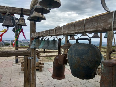 The antique bells of an old Russian temple