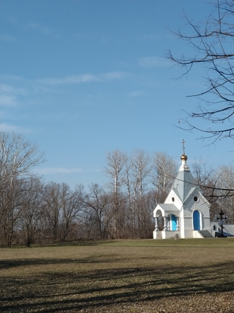 An old small church in Russiaの写真素材