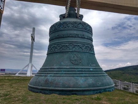 The antique bell of an old Russian templeの写真素材