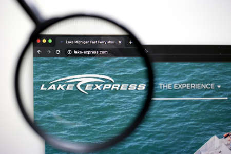 SAINT PETERSBURG, RUSSIA - MAY 17, 2020: Illustrative Editorial of Lake Express website homepage....