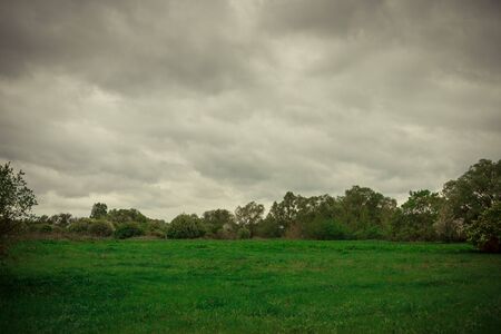 summer landscape in rural areas of the Russian Federationの写真素材