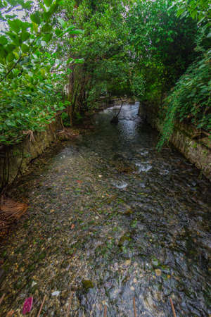 a small river that flows through the city of Gagra. High quality photoの写真素材