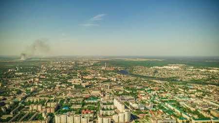 aerial photography of the city of Penza in the summer. High quality photo